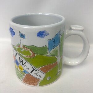 Vintage Coffee Tea Mug Cup Golfing Fun " Wish I Were There "